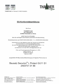 EG-Konformitätserklärung Securion L Protect GU11 S1
